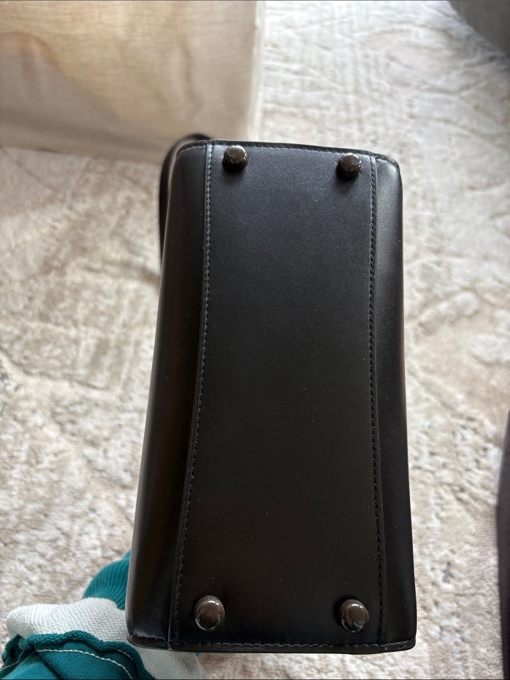 Coach Black Leather Mini Satchel with Chain Strap - Picture 9 of 15